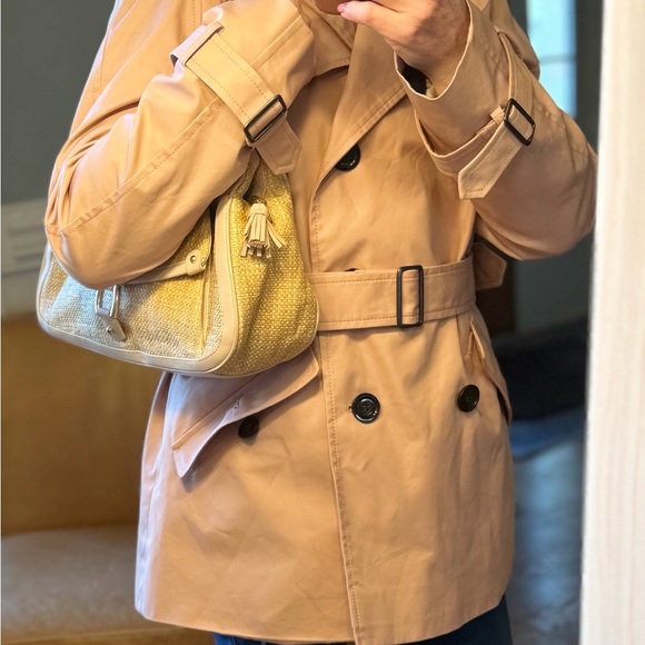 Cole Haan Vintage Late 1990s Woven Straw Satchel - Picture 4 of 16